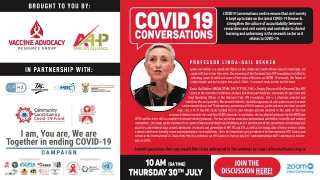 COVID-19 Conversations with LINDA GAIL BEKKER