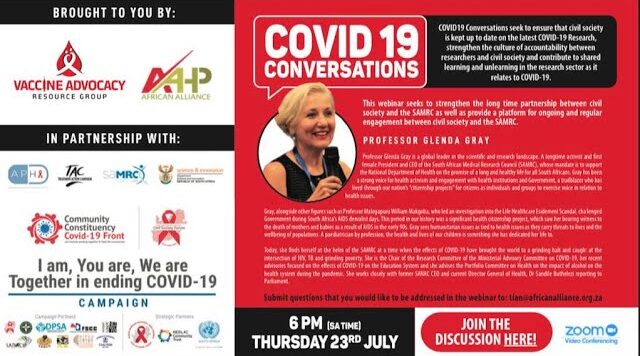 COVID-19 Conversations with PROFESSOR GLENDA GRAY