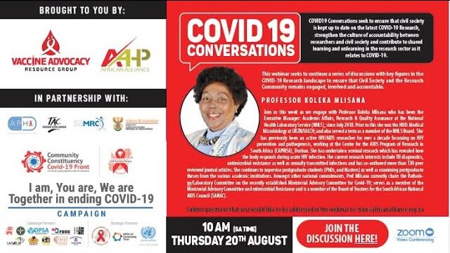 COVID-19 Conversations with KOLEKA MLISANA