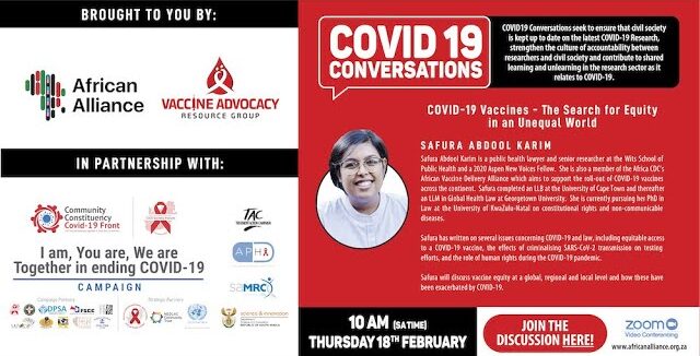 COVID-19 Conversations with SAFURA ABDOOL KARIM